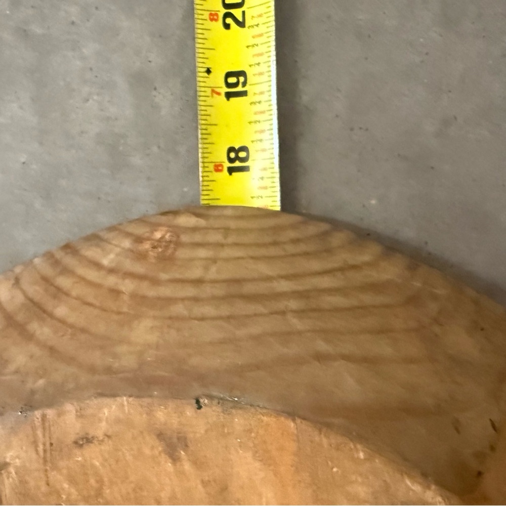Hand Carved Solid Wood Rectangular Dough Bowl 17-1/2” x 8-1/2” - Picture 6 of 9